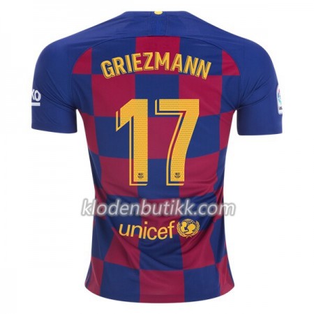 FC Barcelona Antoine Griezmann 17 Hjemme Fotballdrakt 2019-2020 Kortermet
